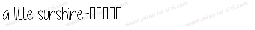 a litte sunshine字体转换